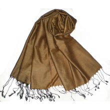 Classic Two-tone color 60%silk 40% acrylic silk shawl